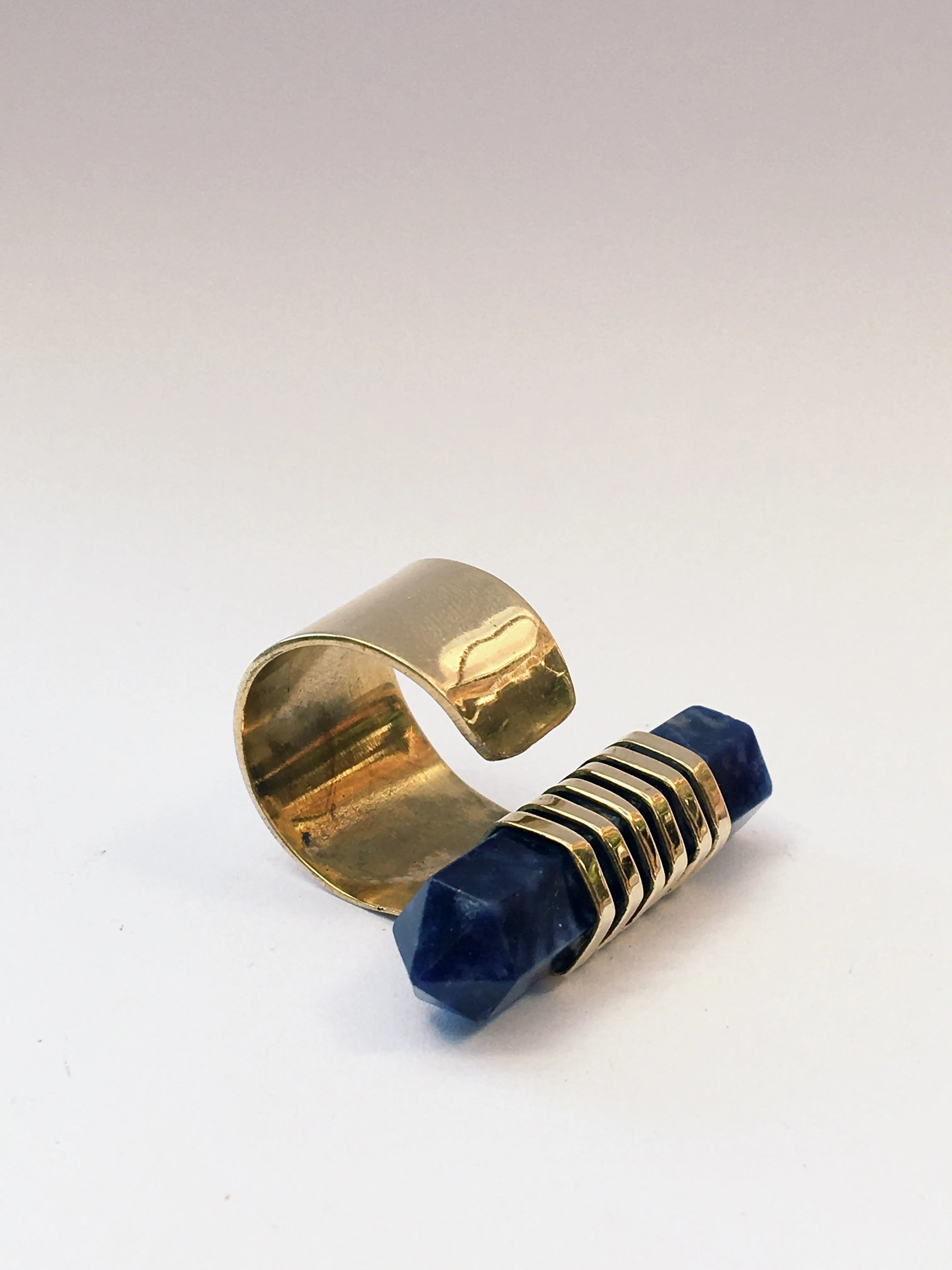 Sodalite Adjustable Scepter Ring