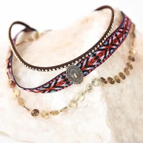 Southwestern Suede Choker Set