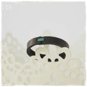 Stackable Dainty Leather Ring