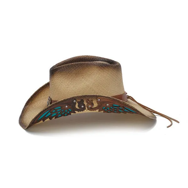 Stampede Hats - Turquoise Wings and Rhinestone Western Hat