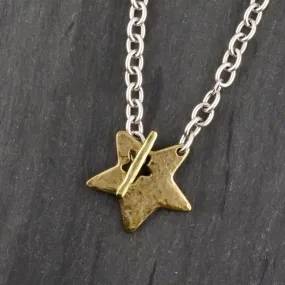 'Star in Front' Necklace - Mixed Metals