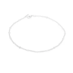 Sterling Silver 26cm Fancy Dicut Anklet