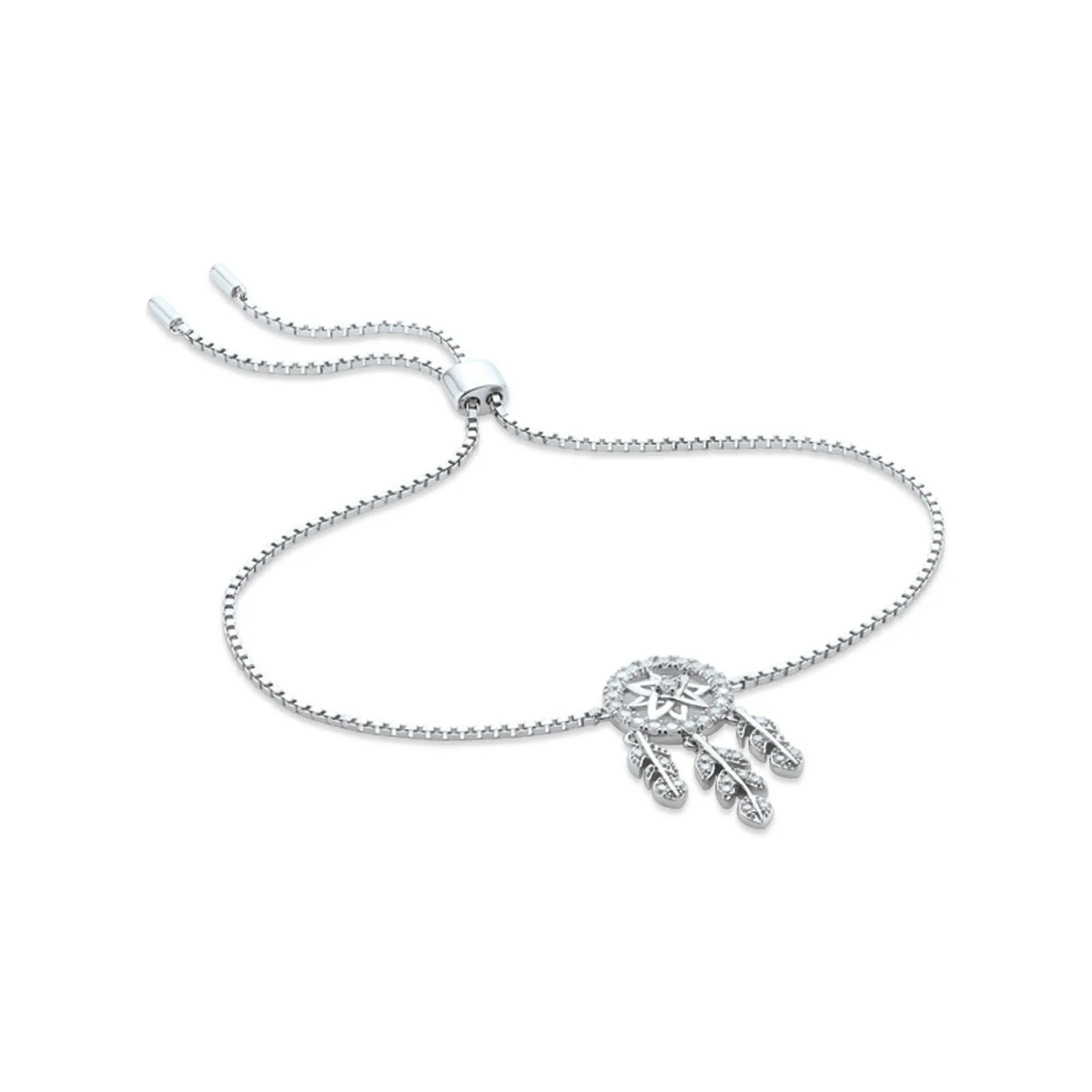 Sterling Silver 27cm Dream Catcher Anklet