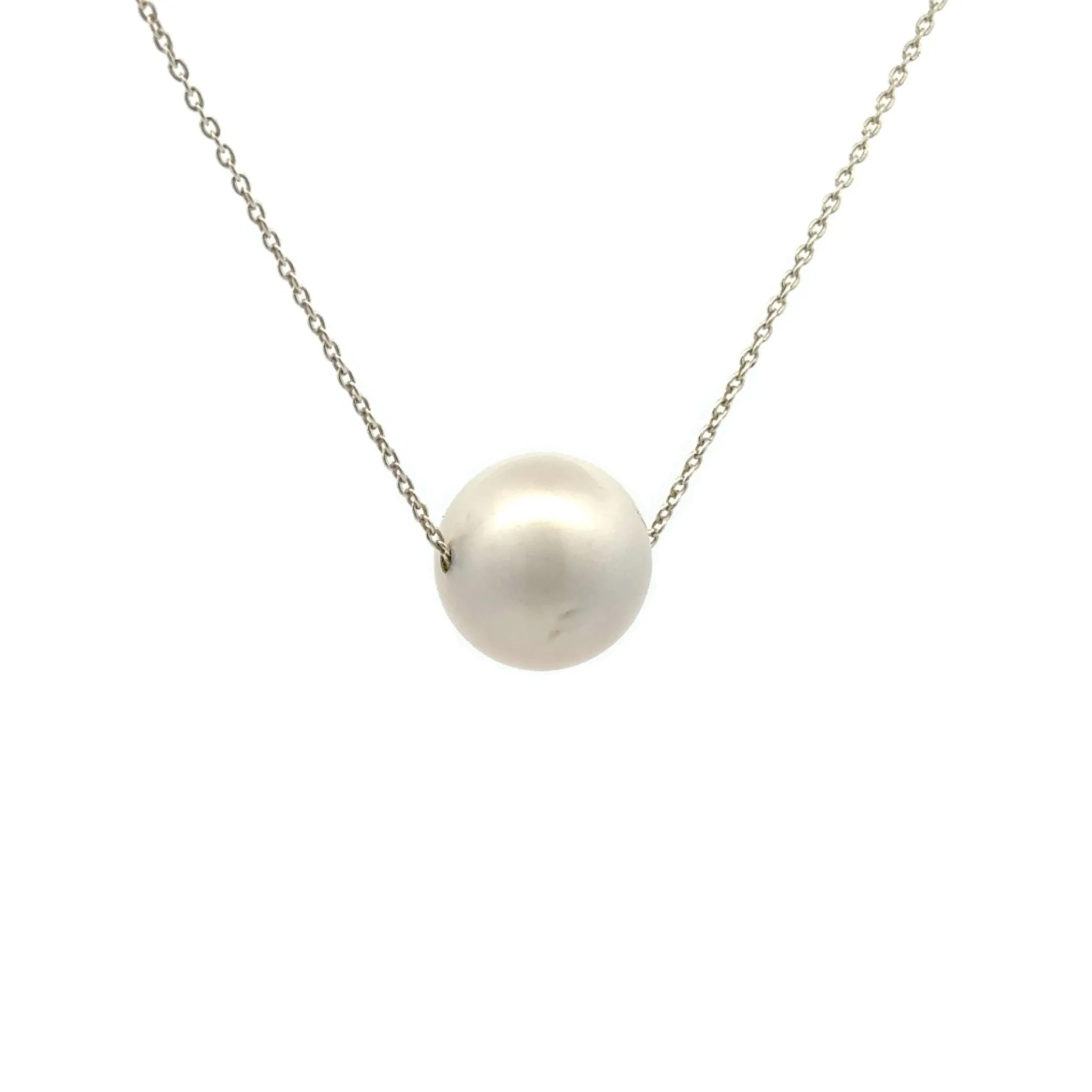 Sterling Silver Australian South Sea Cultured 12-13mm Pearl Necklace