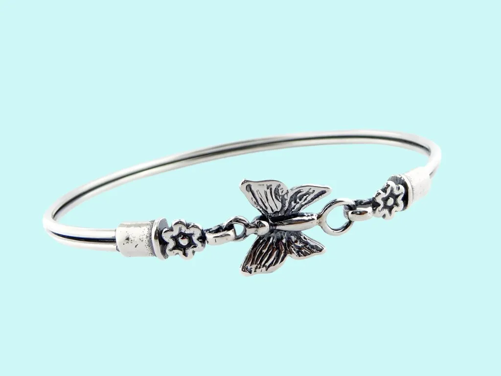 Sterling Silver Bracelet for woman with a butterfly