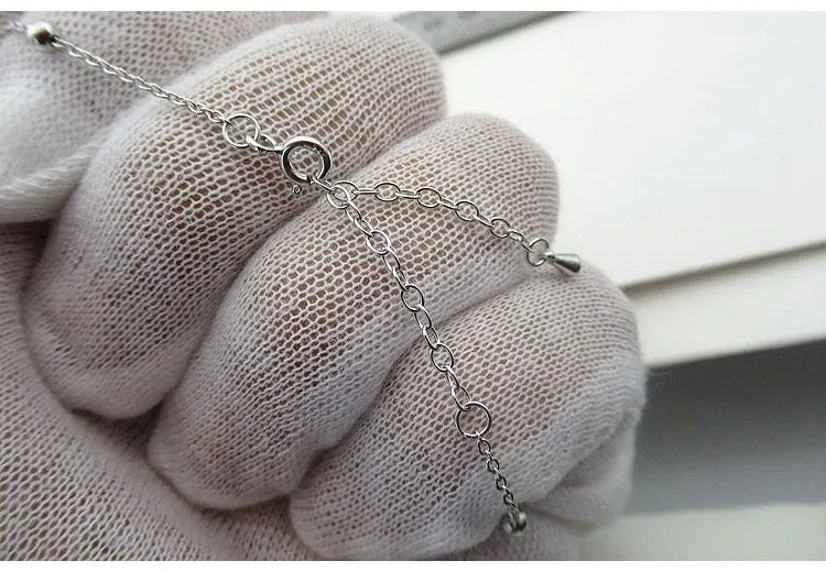 Sterling Silver Cable Satellite Bracelet Setting Chain Clasp 20сm Bracelet Findings for Handmade Pure Fine Jewelry Making Wholesale Bulk