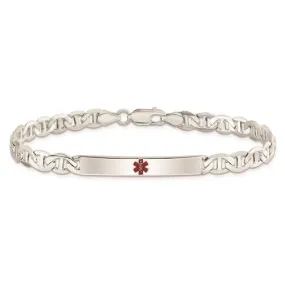 Sterling Silver Medical Alert Bracelet