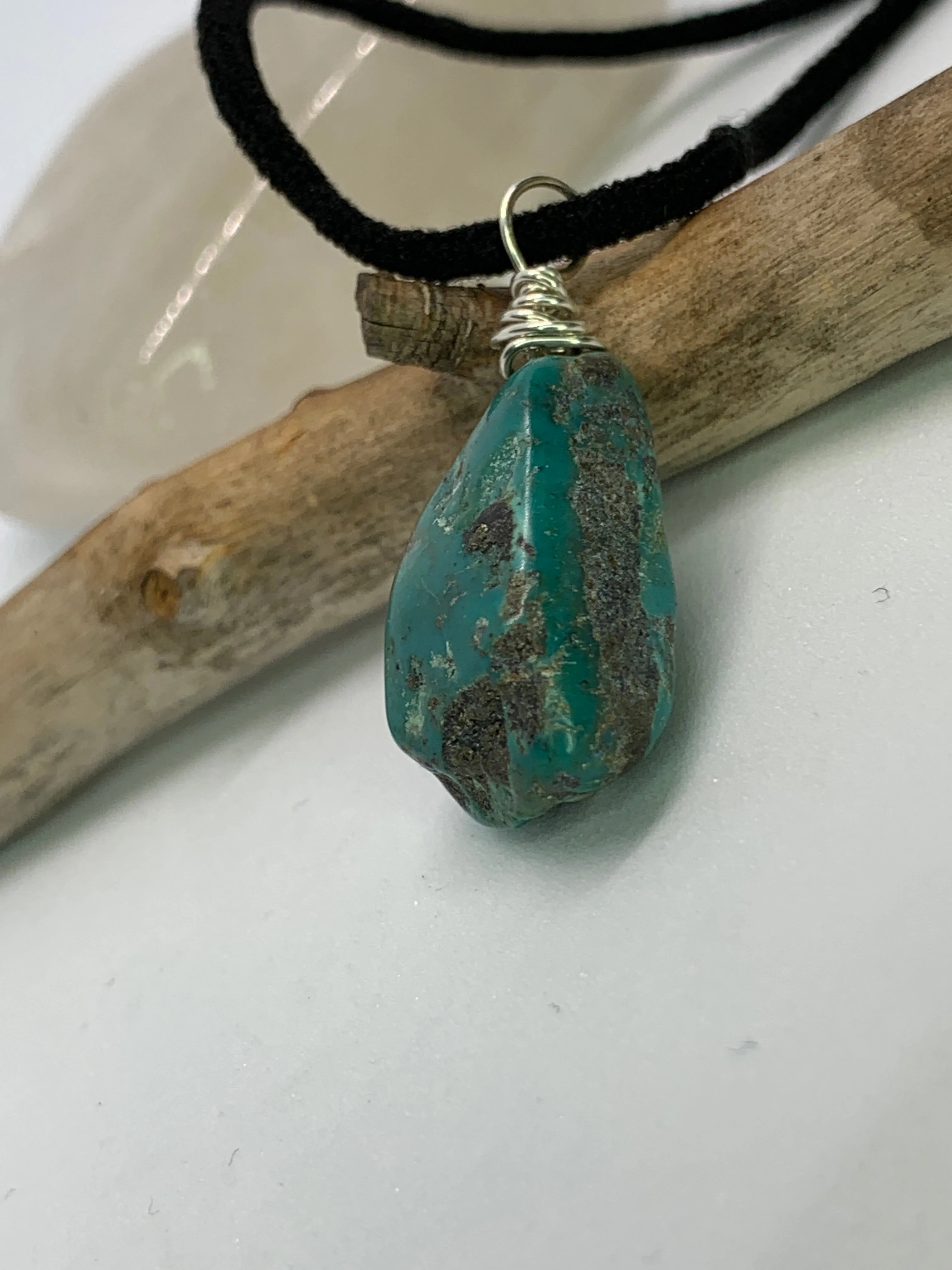 Sterling Silver Mexican Turquoise Minimalist Necklace