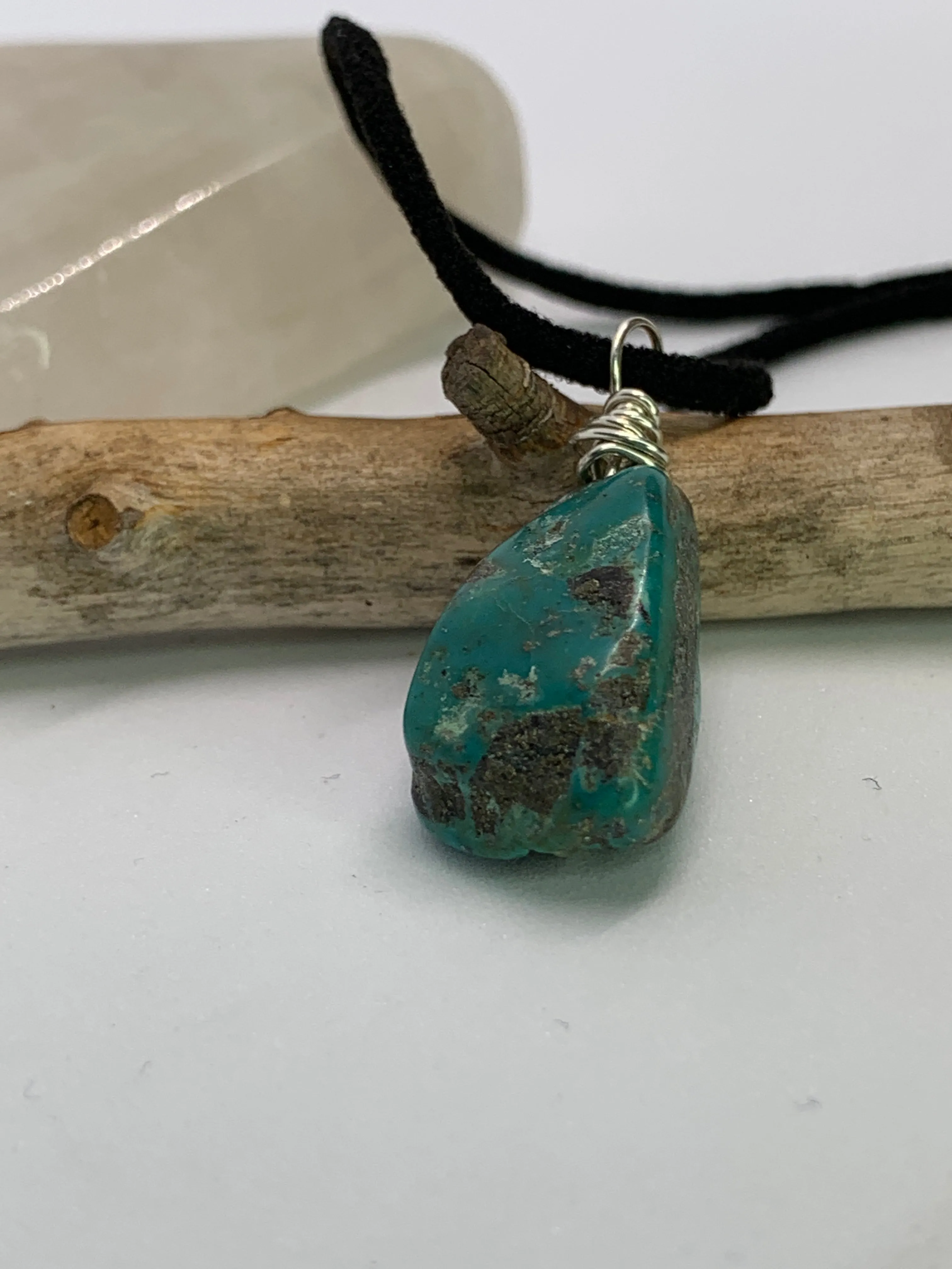 Sterling Silver Mexican Turquoise Minimalist Necklace