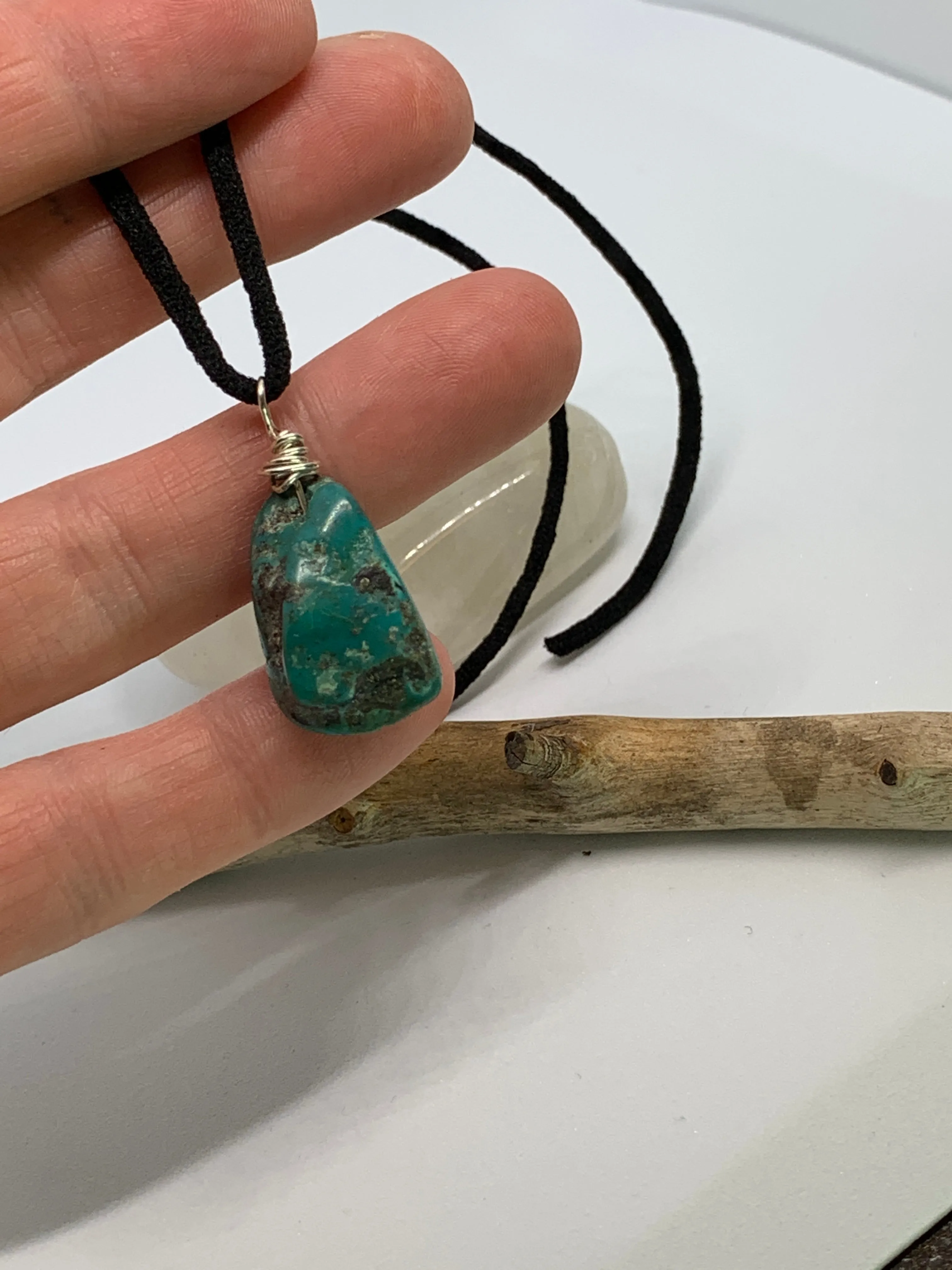 Sterling Silver Mexican Turquoise Minimalist Necklace