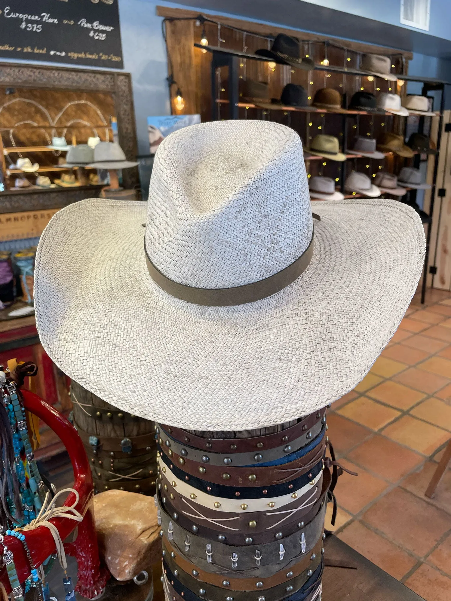 Straw Cowboy Hat for Sale in Gray