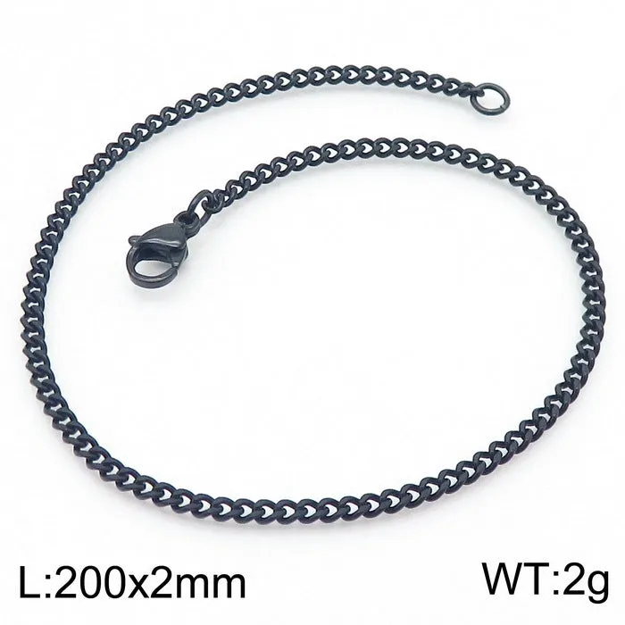 Stylish Stainless Steel Side Chain Bracelet for Men - Trendy Titanium Hip-Hop Accessory