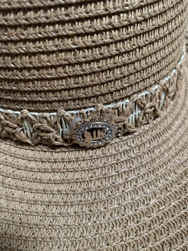 SUMMER EMBROIDERED STRAW HAT