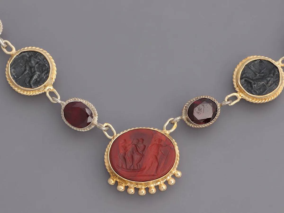 Tagliamonte 18K Gold-Plated Garnet Venetian Cameo Necklace