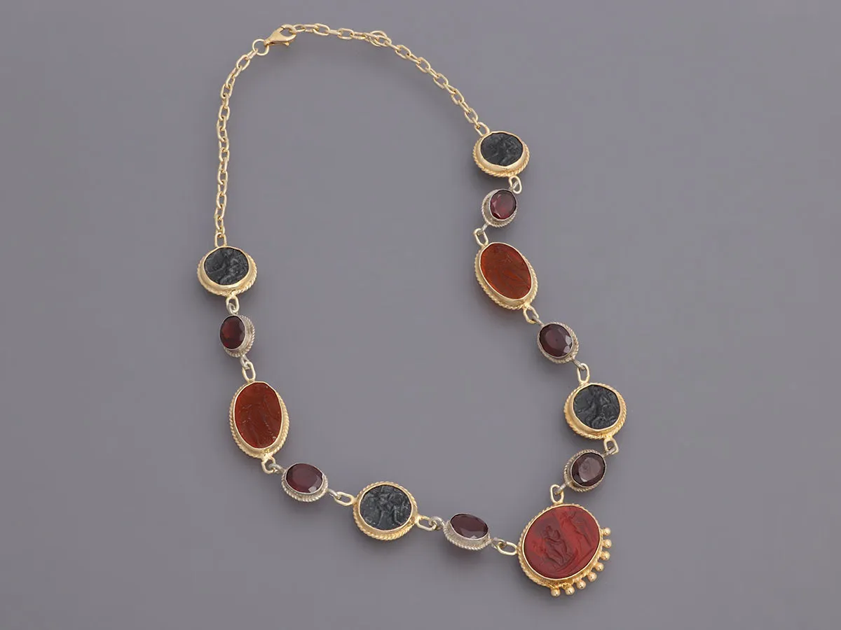 Tagliamonte 18K Gold-Plated Garnet Venetian Cameo Necklace