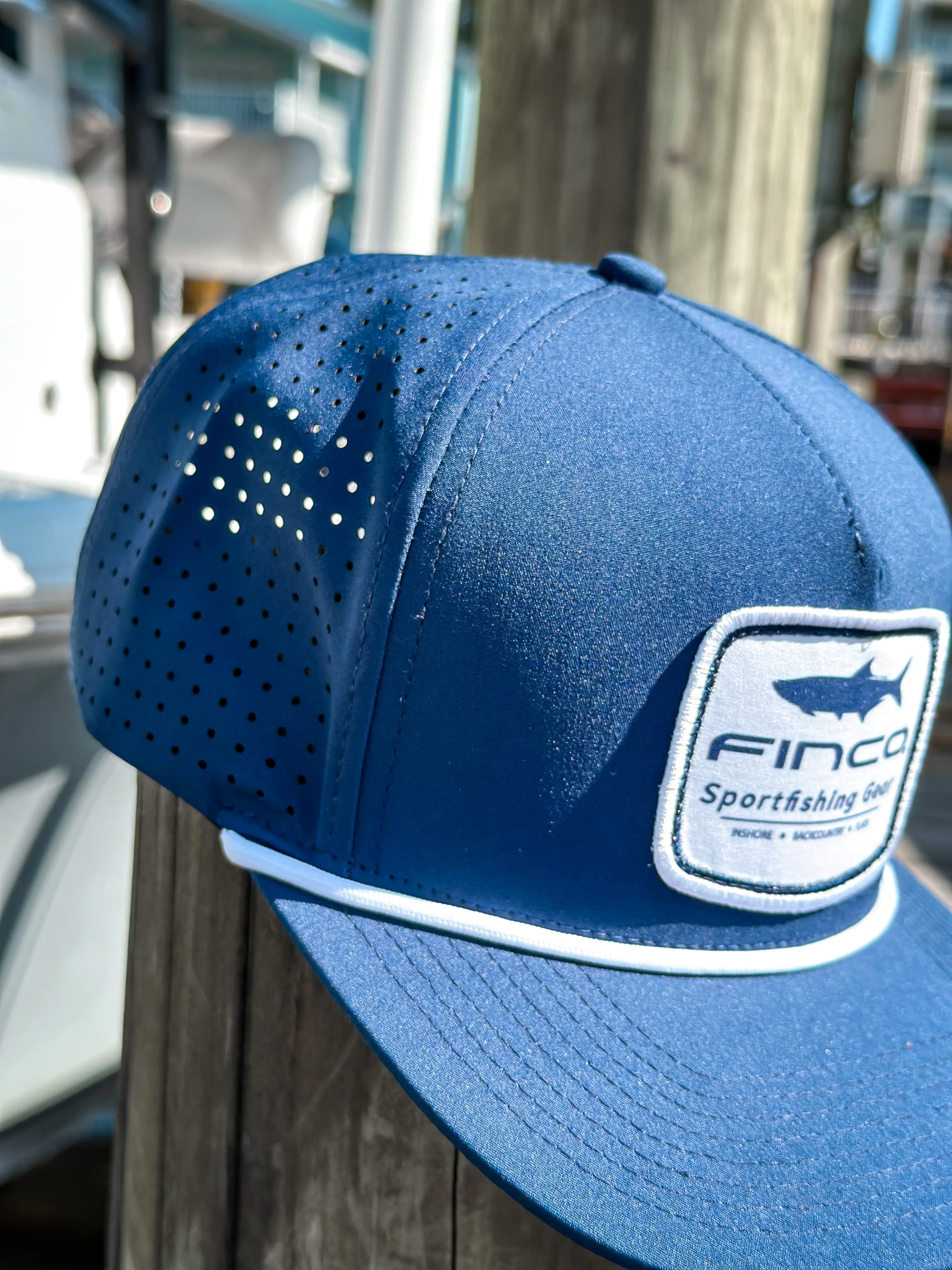 Tarpon Performance Rope Hat Navy/White 5 Panel