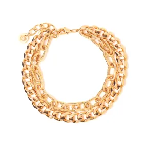 Tess   Tricia Quinn Gold Double Link Bracelet