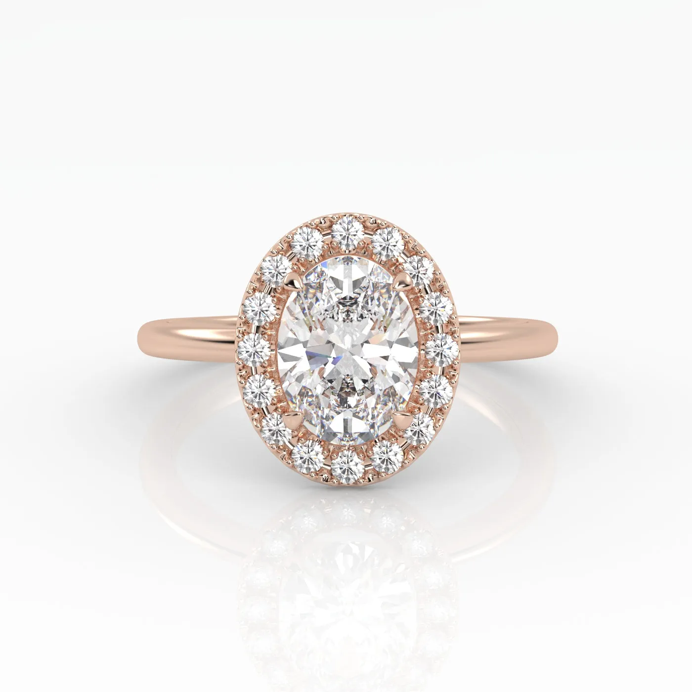 The Oval Solitaire with Halo