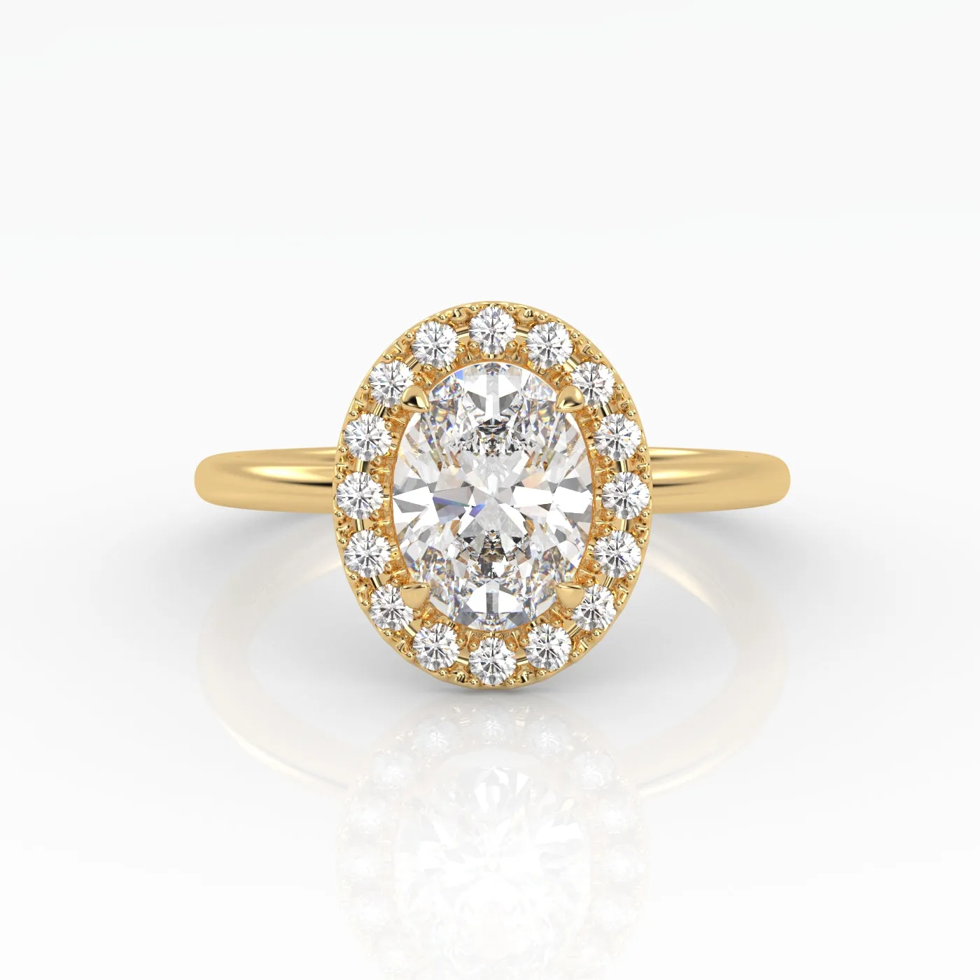 The Oval Solitaire with Halo