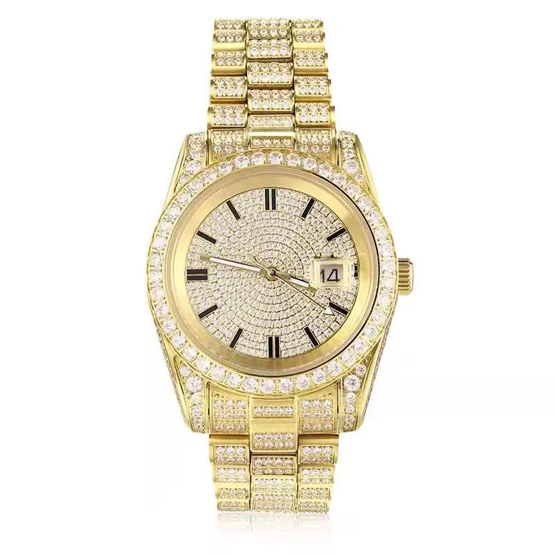 The President® - Fully Iced Out Presidential Diamond Watch in 18K Gold