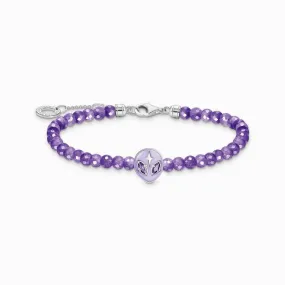 Thomas Sabo Bracelet with Imitation Amethyst Bead Silver