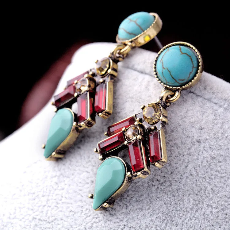 Tide Natural Stone Mixed Joker Boho Earrings Women Accessories