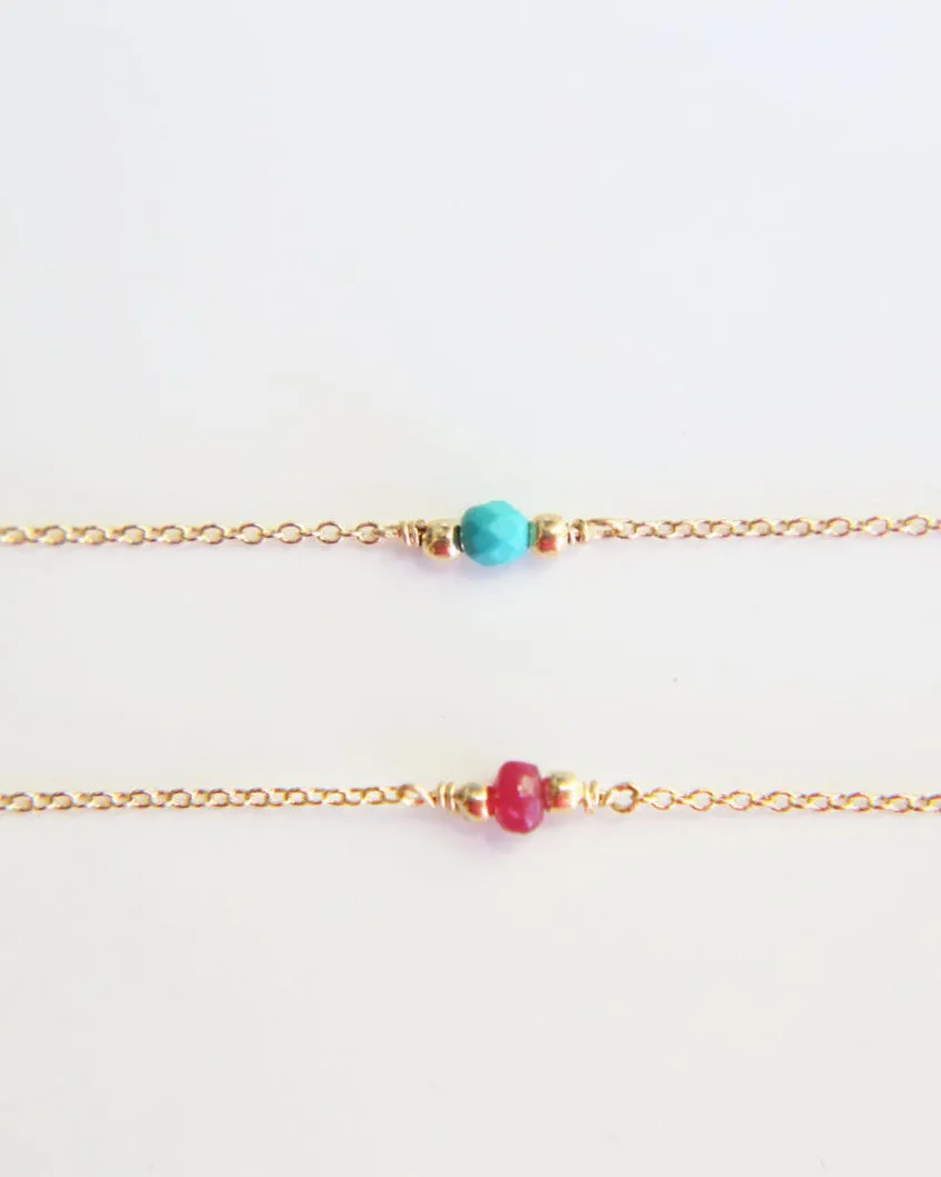 Tiny Gemstone Bracelet