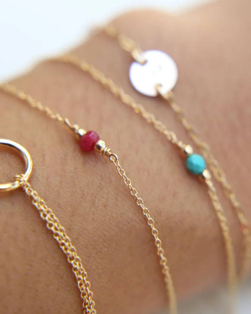 Tiny Gemstone Bracelet