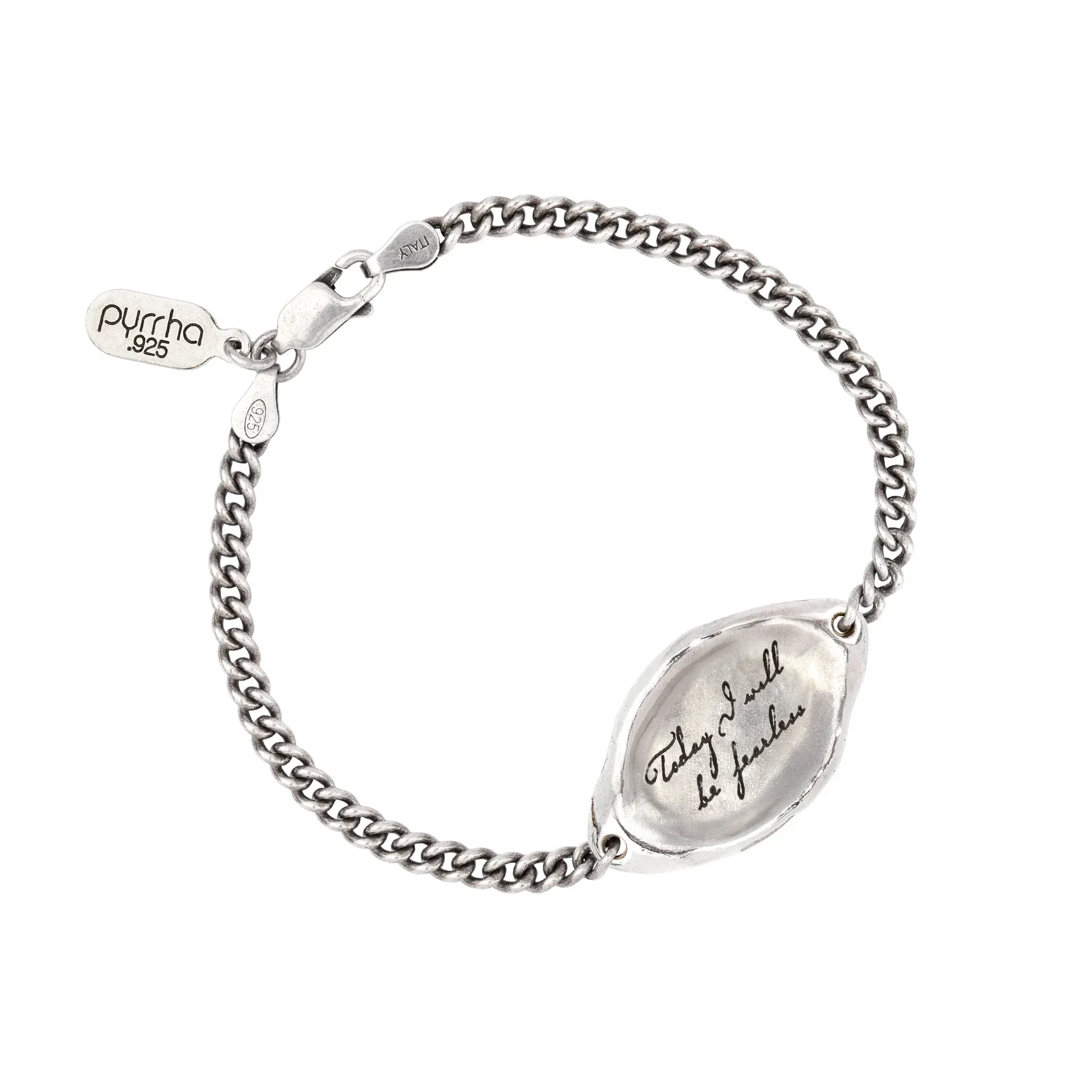 Today I Will Be Fearless Affirmation Talisman Chain Bracelet