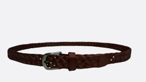 Tomorrow Closet Women's genuine handwoven cowhide leather belt