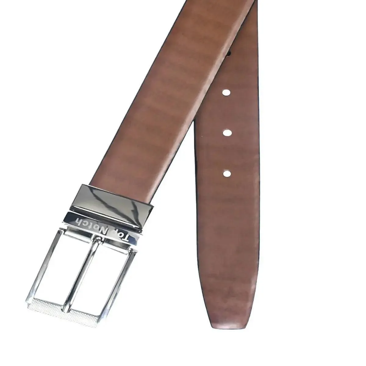 Top Notch Leather Belt for Men Colour - Black / Brown Reversible Italian Belt (SKU TP0018)