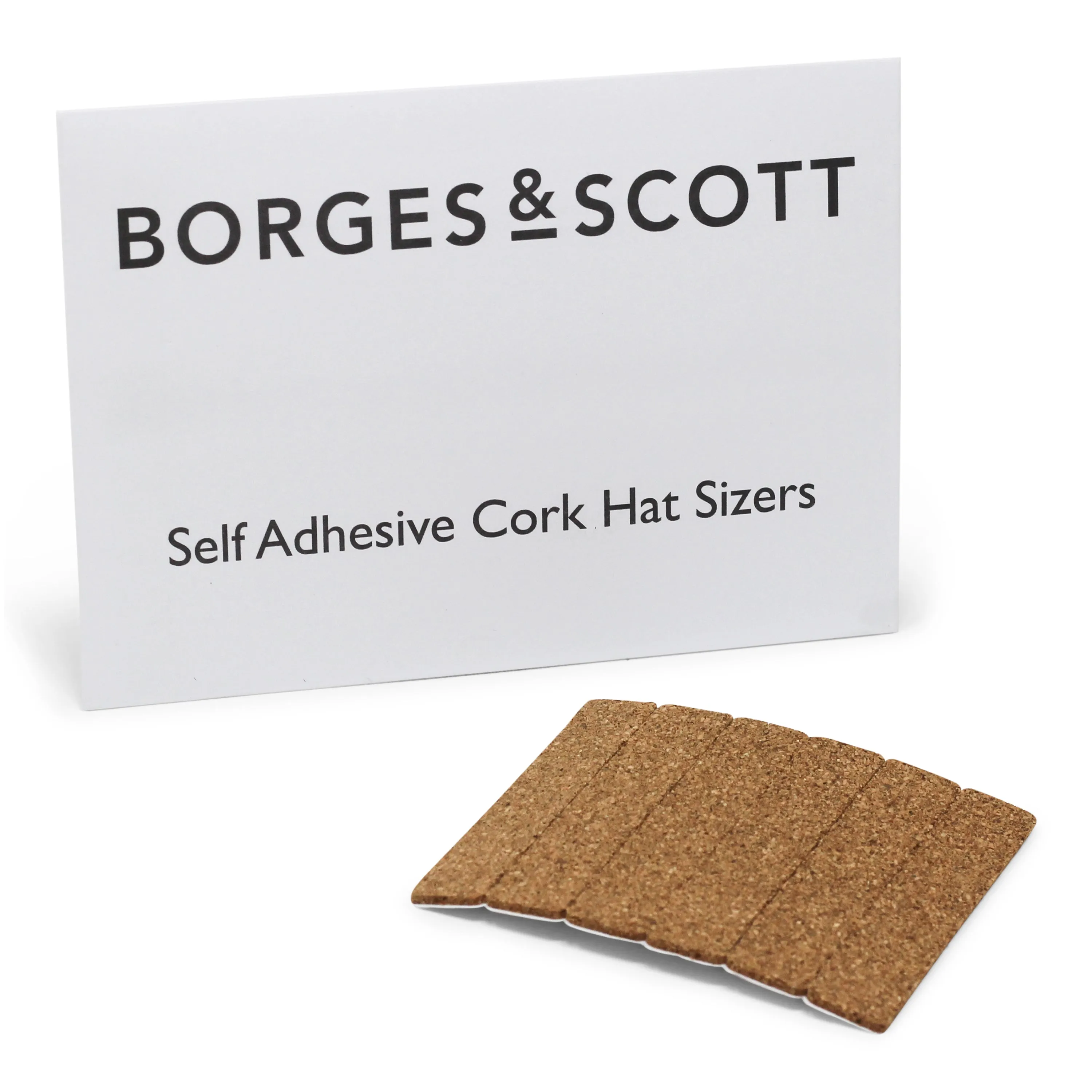 Traditional Cork Hat Sizing Strips - Self Adhesive - Set of 6