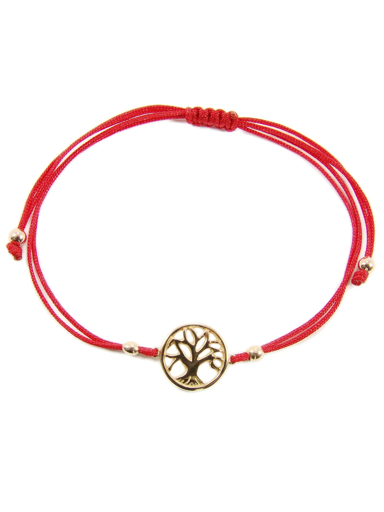 Tree of Life Bracelet Sterling Silver Charm Red String. Amulet Yoga