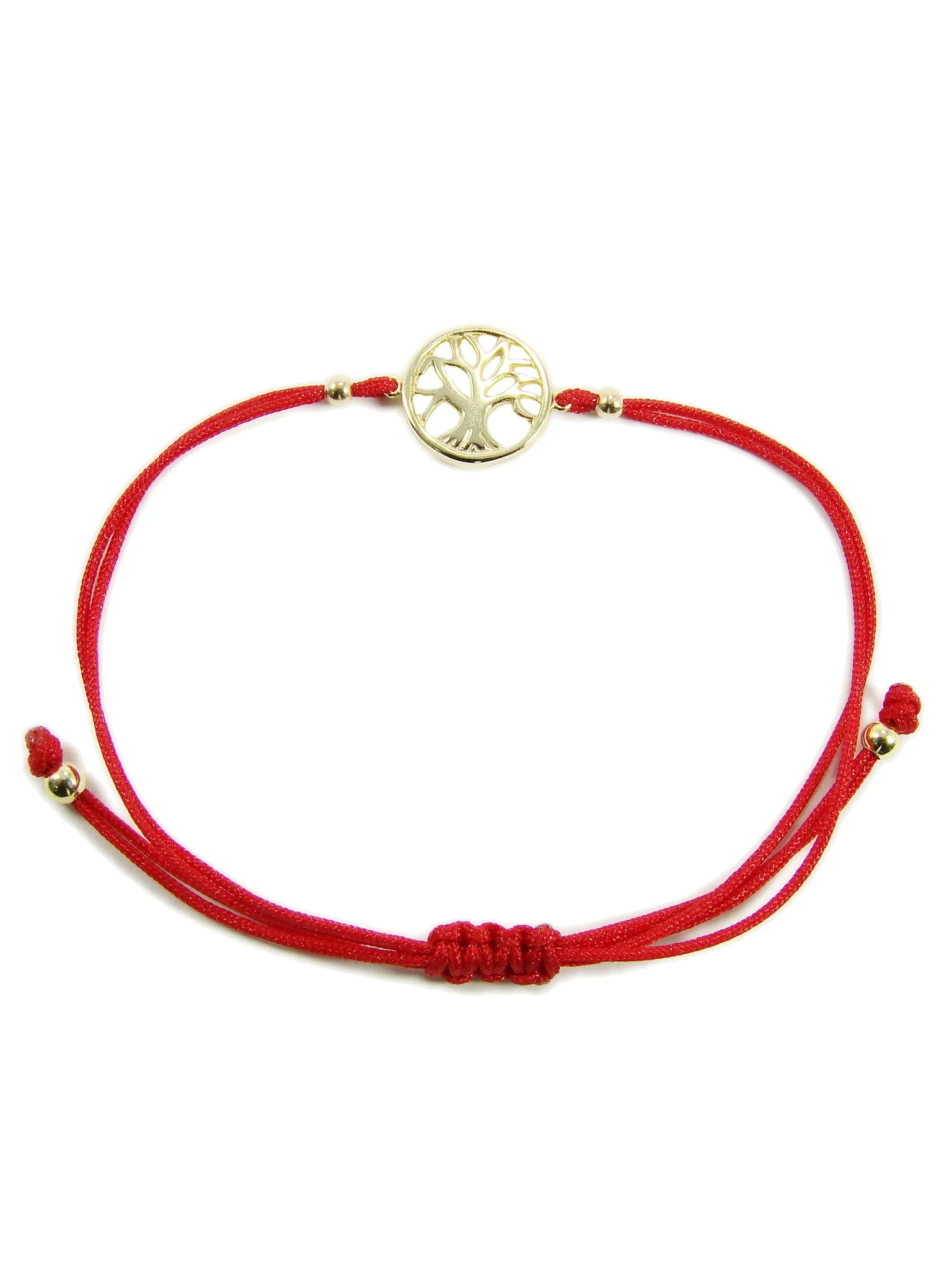 Tree of Life Bracelet Sterling Silver Charm Red String. Amulet Yoga