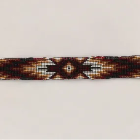 Twister Brown Seed Bead Hatband