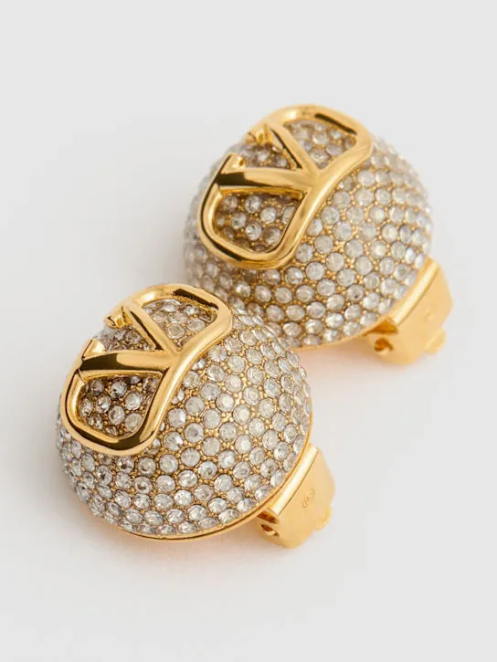 Valentino Garavani   Vlogo Signature crystal earrings 