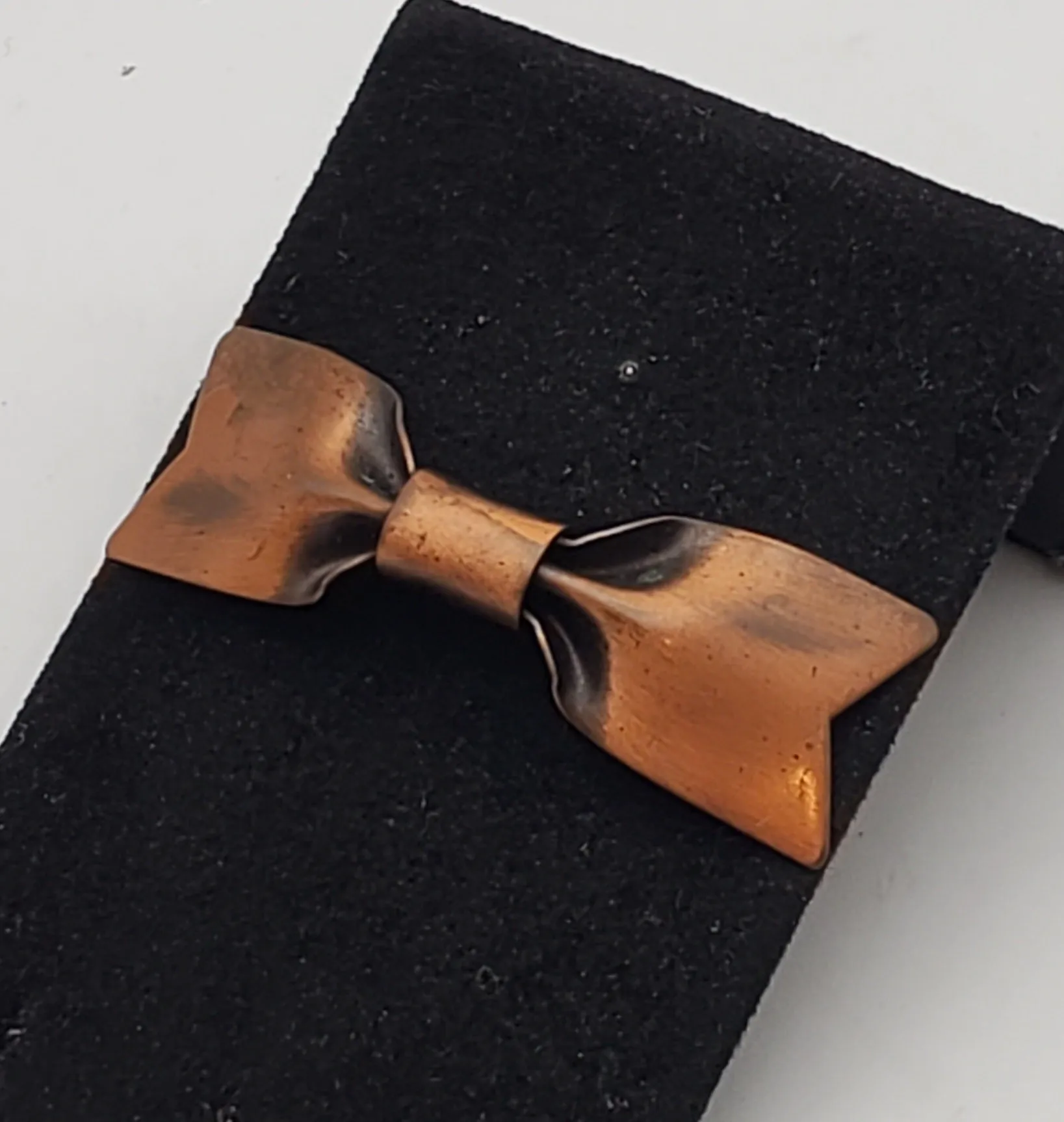 Vintage Copper Bow Tie Brooch