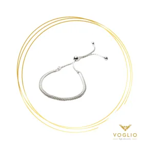 VOGLIO: Adjustable Sterling Silver Chain Bracelet