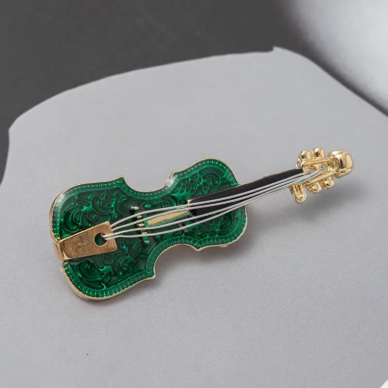 Women's Creative Musical Violin Enamel Brooch