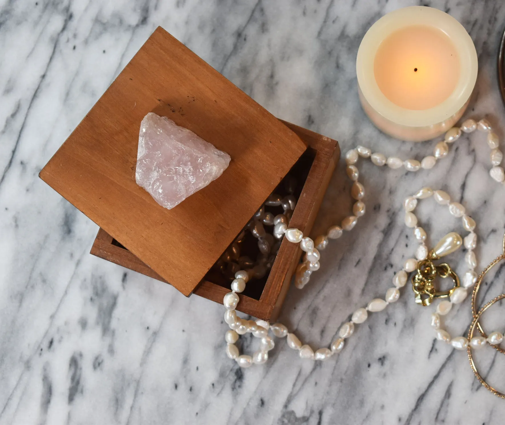 Wooden Boxes with Gemstone on Top