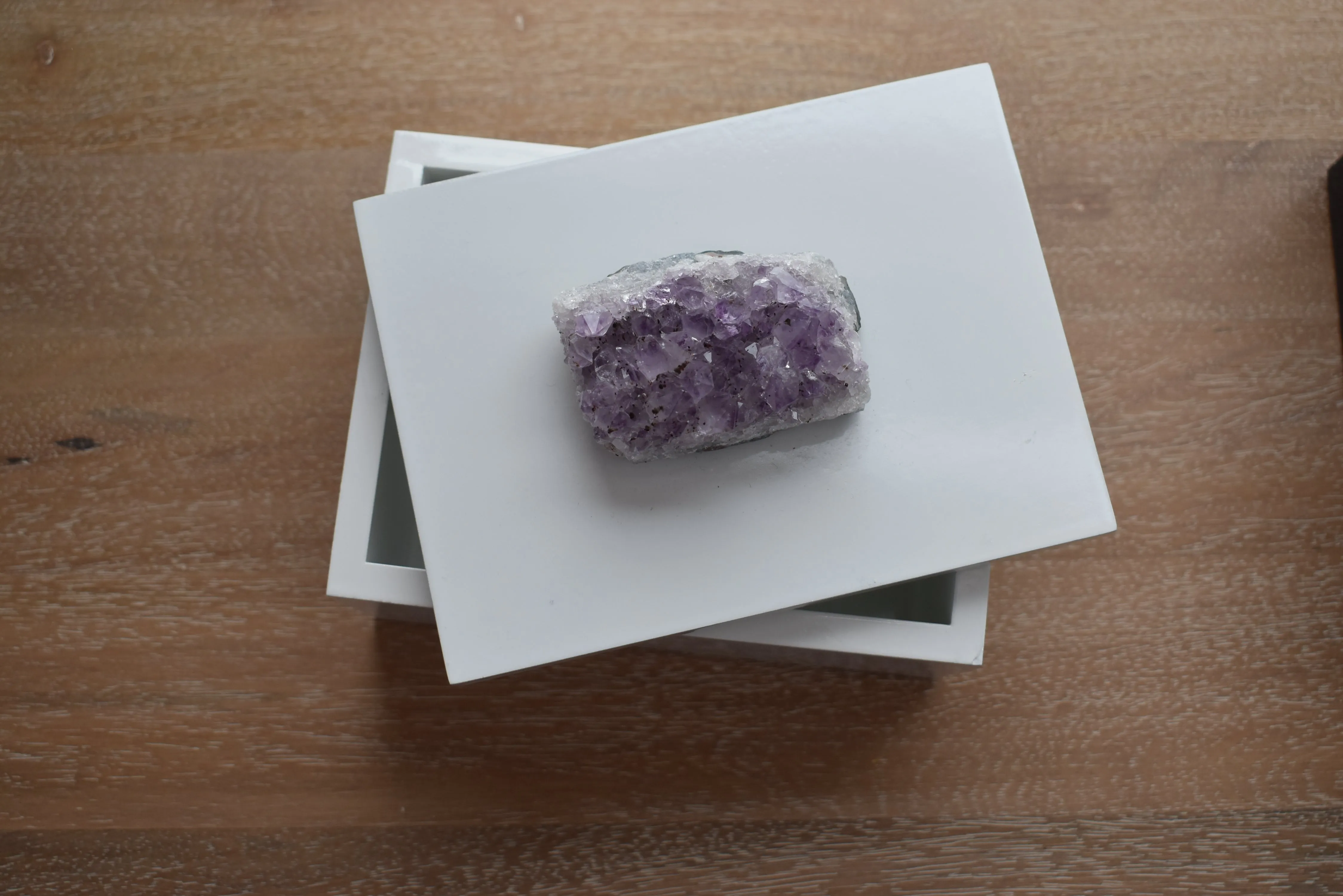 Wooden Boxes with Gemstone on Top