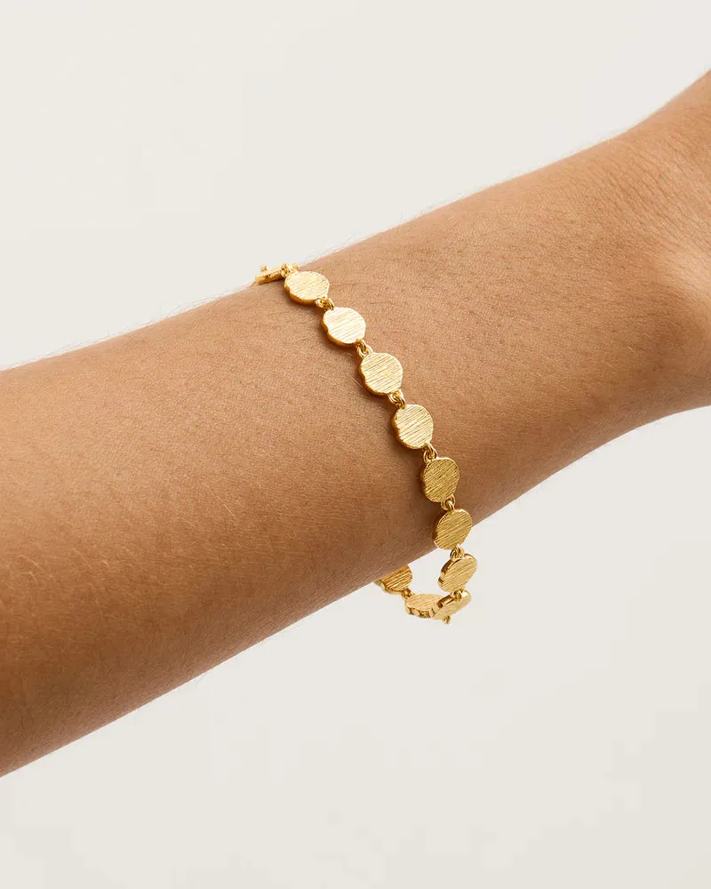 WOVEN LIGHT COIN BRACELET | 18K Gold Vermeil