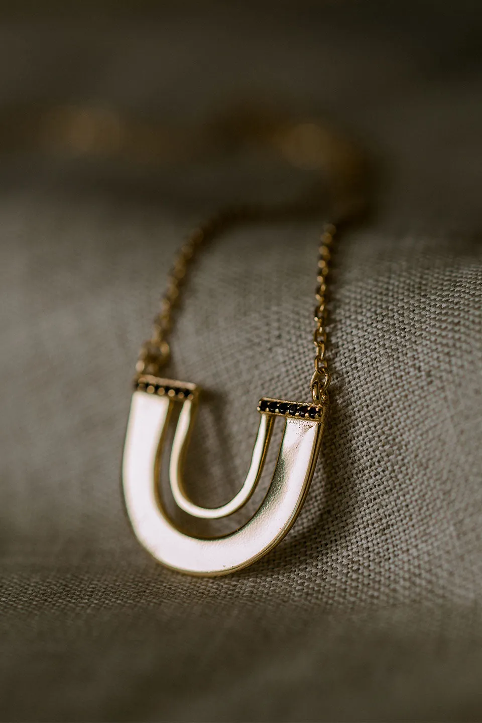 Zulu Gold U Shape Necklace EOL